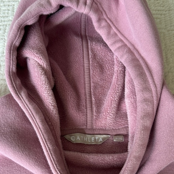 ATHLETA COZY KARMA LONGER HOODIE Sugarplum Mauve Size L - Picture 4 of 12